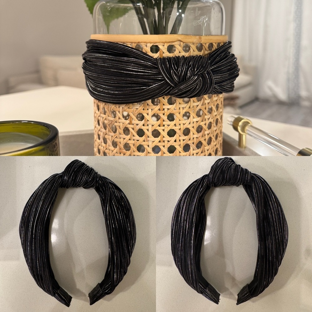 Anthropologie Black & Silver Headband